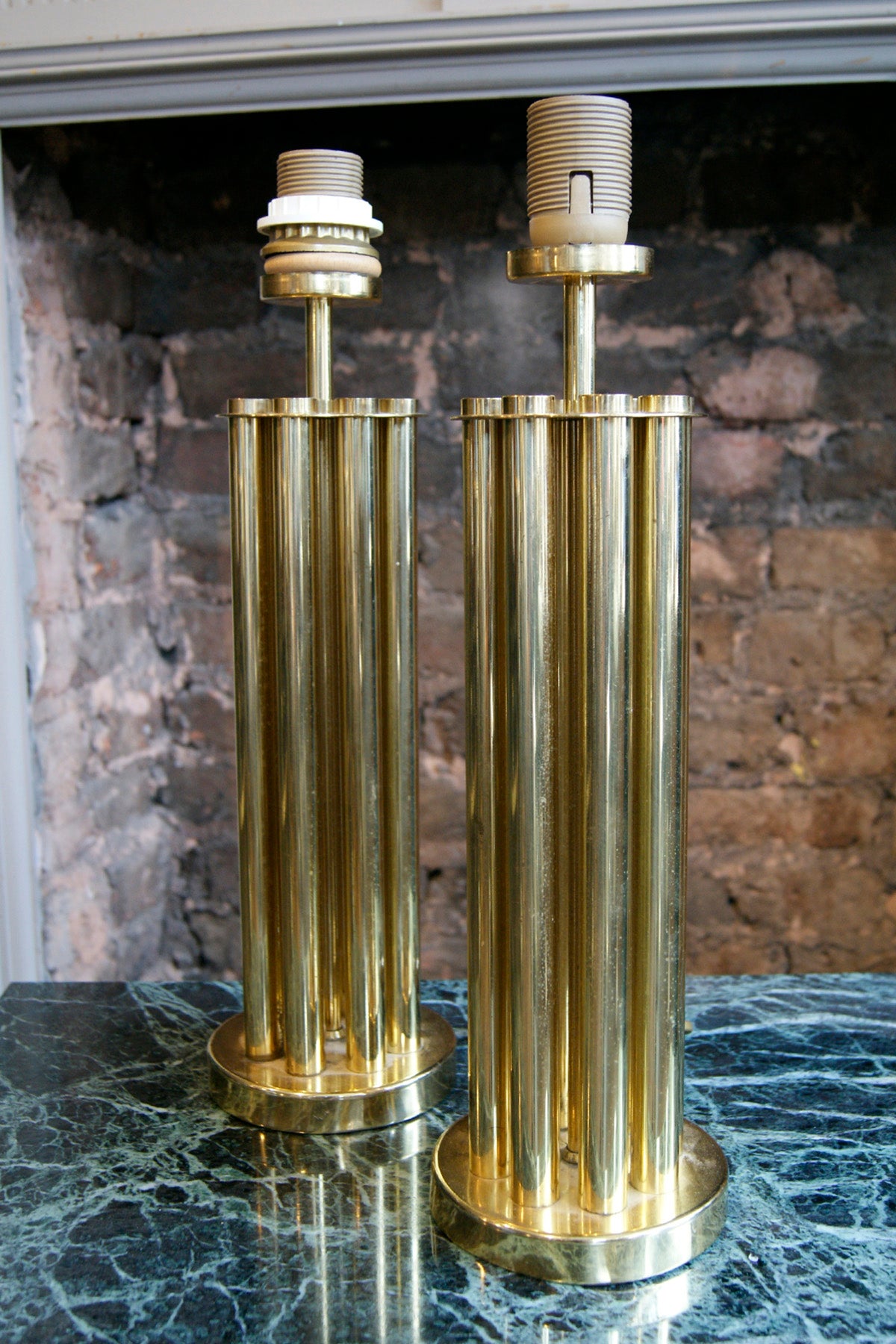 Pair of Brass Lamps