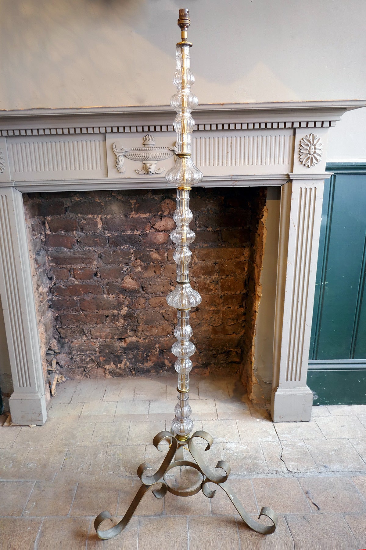 X Glass Standard Lamp