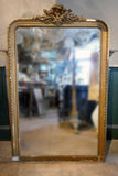 Distressed Large French Mirror with Mercury Glass Plate circa 1890