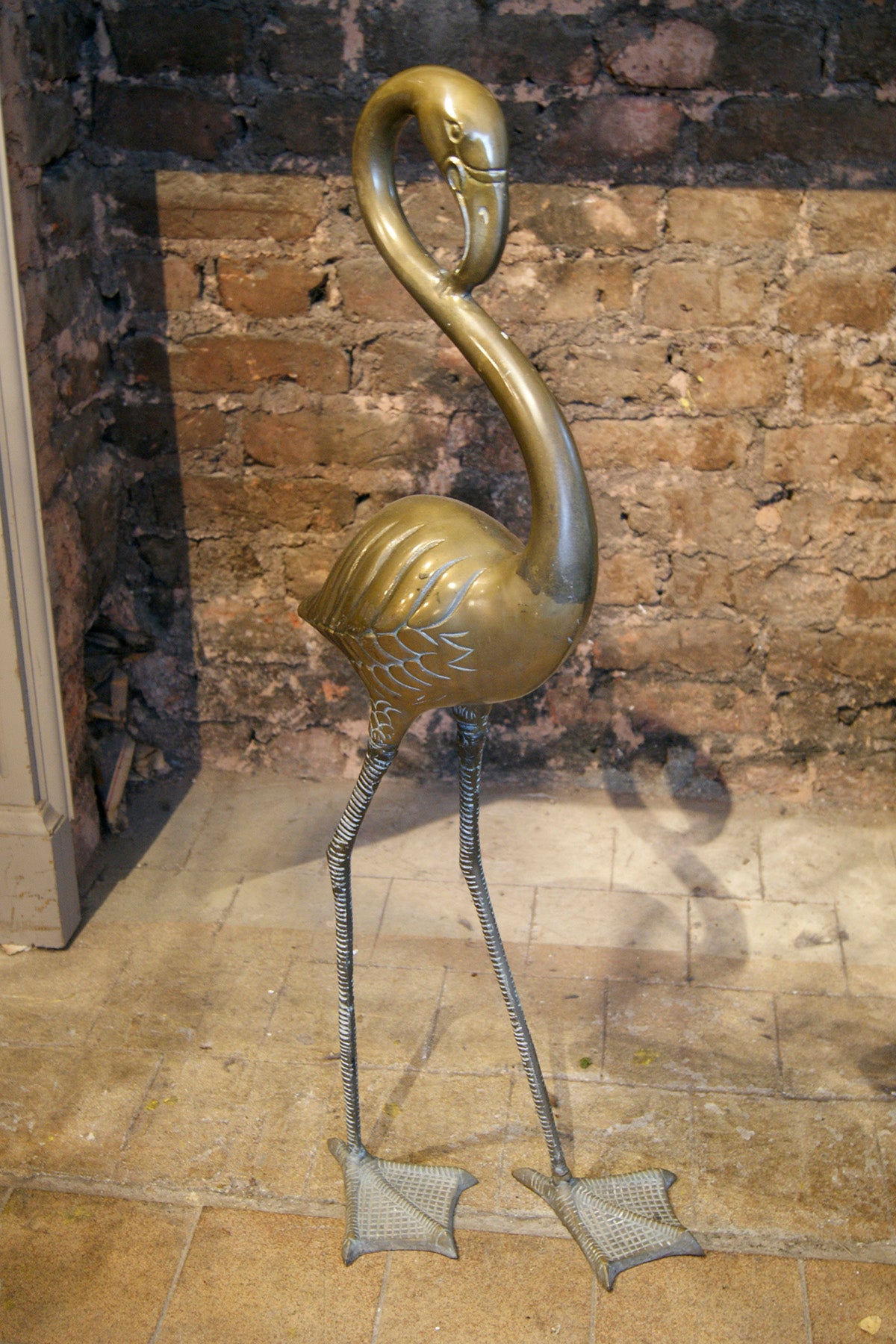 X Brass Flamingo Oddity