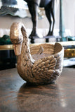 Cast Metal Swan Bowl by Mauro Manetti