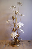Gilt floral floor Lamp circa 1970 by Hans Kogl .