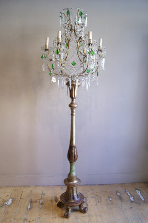 X Decorative itallian 'chandelier' floor lamp circa 1940
