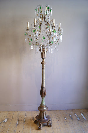 X Decorative itallian 'chandelier' floor lamp circa 1940