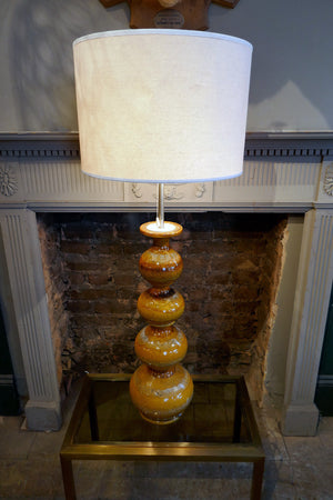 X Yellow Ceramic Table Lamp