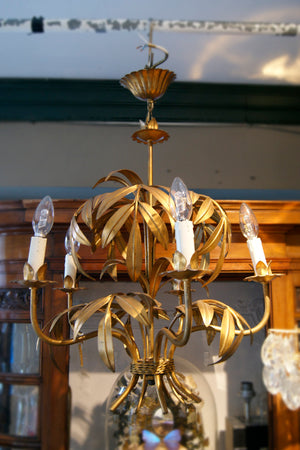 Italian Gold palm Chandelier