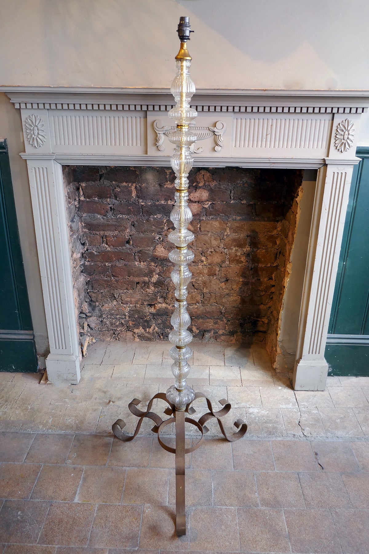 X Glass Standard Lamp