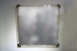 X Large Perspex Mirror with brass corners circa 1970