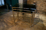 Glass and Chrome Nest of Tables