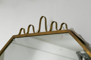 X Large Brass 1950 Italian wall Mirror
