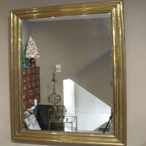 French Brass Framed 'Bistro' Mirror circa 1900