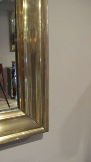 French Brass Framed 'Bistro' Mirror circa 1900