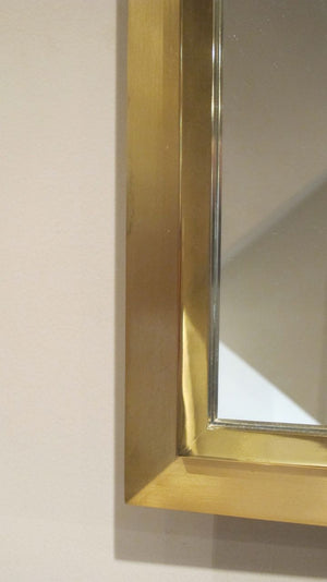 X 1970s  Brass Framed mirror.